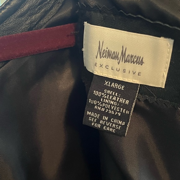NEIMAN MARCUS NWOT AUTHENTIC GENUINE BLK LEATHER CAP SLEEVES SOFT DRESS - Picture 12 of 16